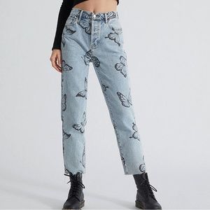 PacSun Eco Butterfly High Waisted Straight Leg Jeans